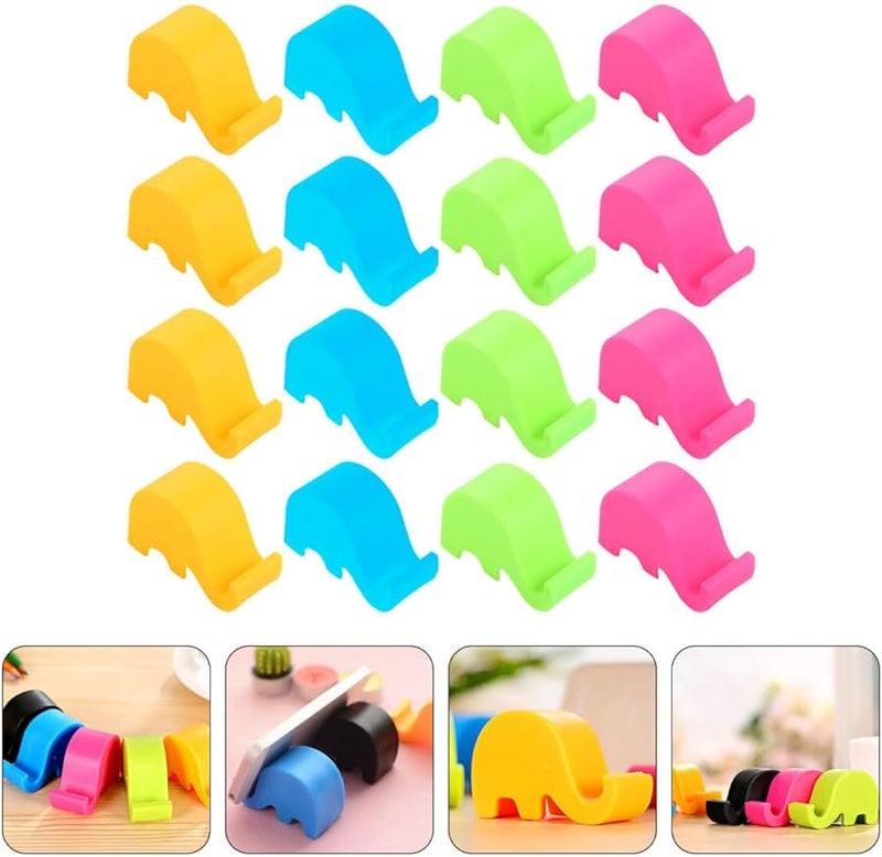 Elephant Phone Stand 40Pcs Plastic Desktop Holder Pink Green Blue Orange - Image 4